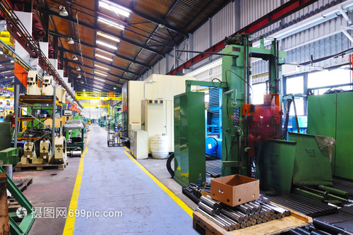 工業(yè)工廠鋼鐵機械零件現(xiàn)代室內大廳